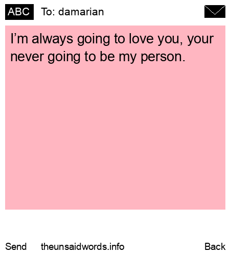 unsent message to damarian