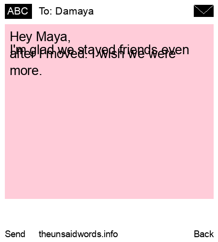 unsent message to Damaya