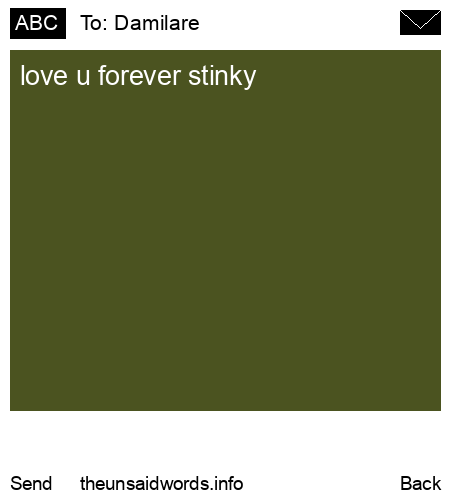 unsent message to Damilare