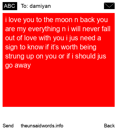 unsent message to damiyan