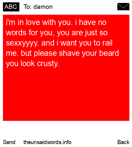 unsent message to damon