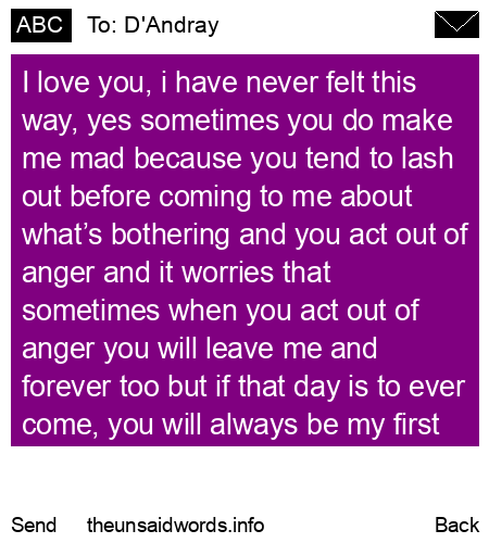 unsent message to D'Andray