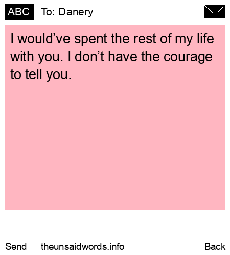 unsent message to Danery