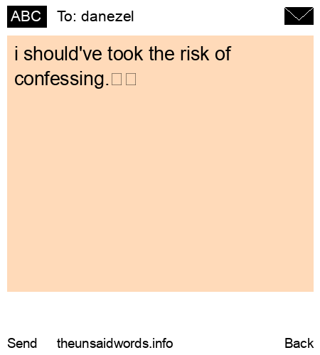 unsent message to danezel