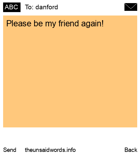 unsent message to danford