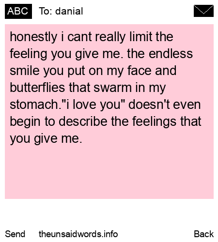 unsent message to danial