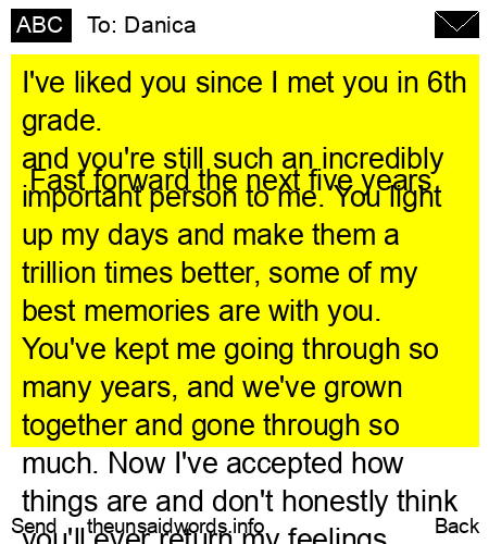 unsent message to Danica