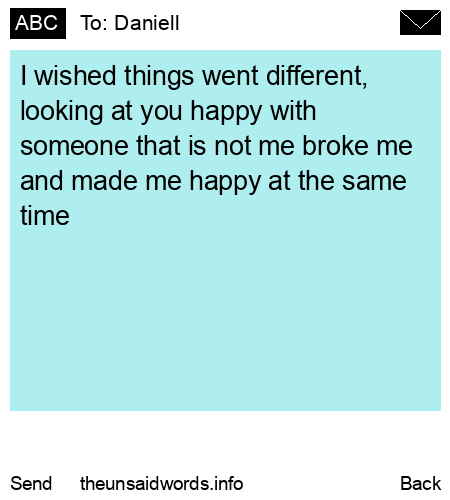 unsent message to Daniell