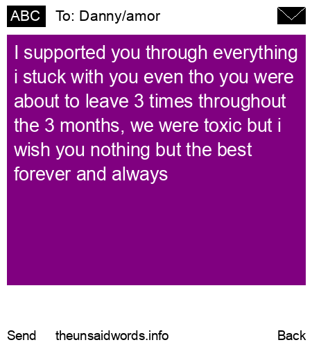 unsent message to Danny/amor