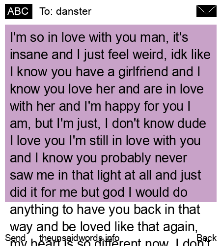 unsent message to danster