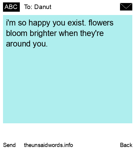 unsent message to Danut
