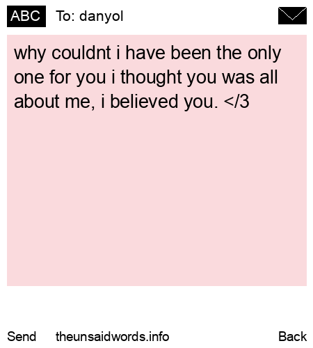 unsent message to danyol