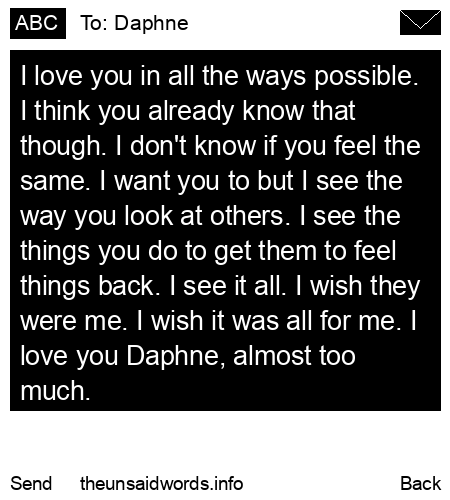 unsent message to Daphne