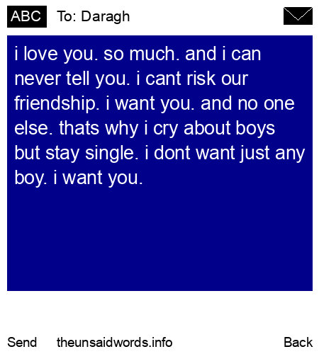 unsent message to Daragh