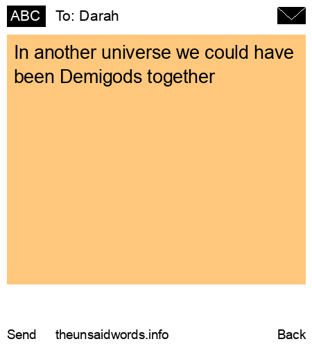 unsent message to Darah 