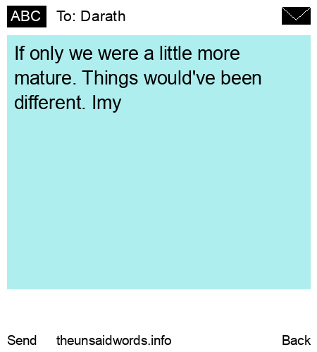 unsent message to Darath