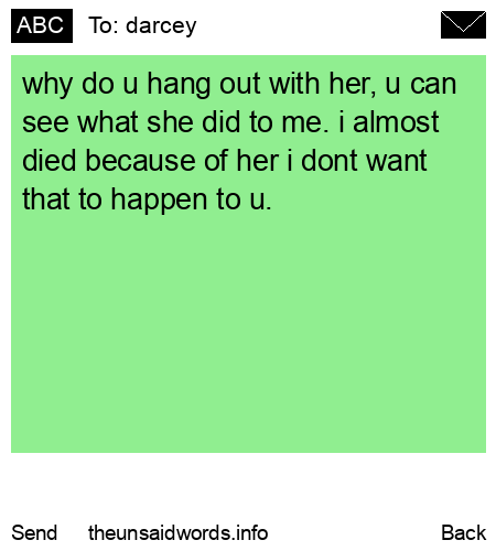 unsent message to darcey