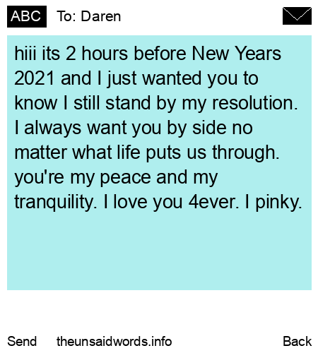 unsent message to Daren