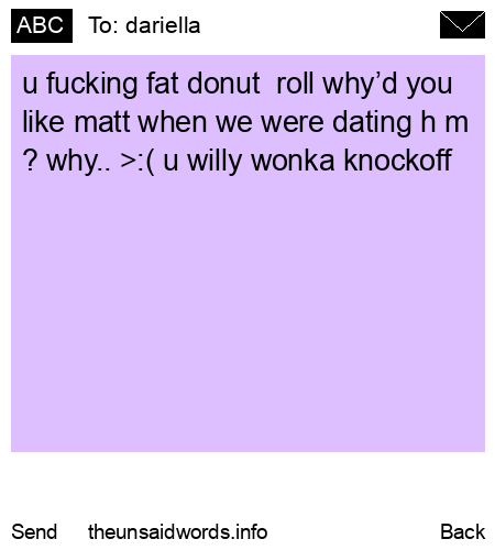unsent message to dariella