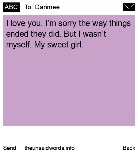 unsent message to Darimee