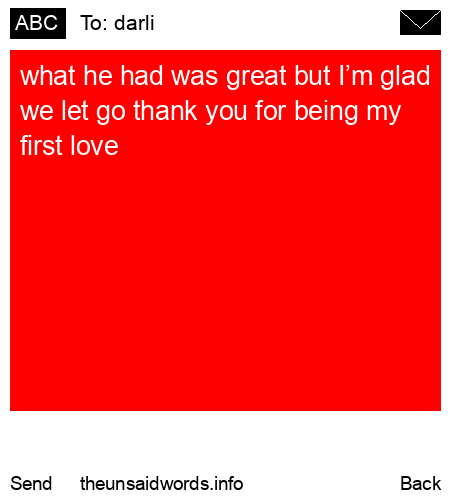 unsent message to darli 