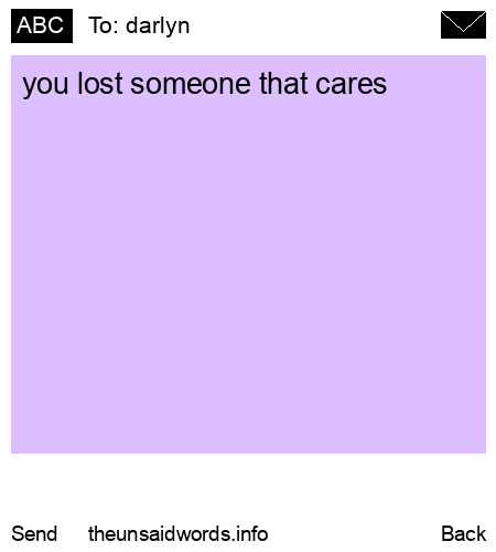 unsent message to darlyn 