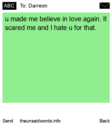 unsent message to Darreon