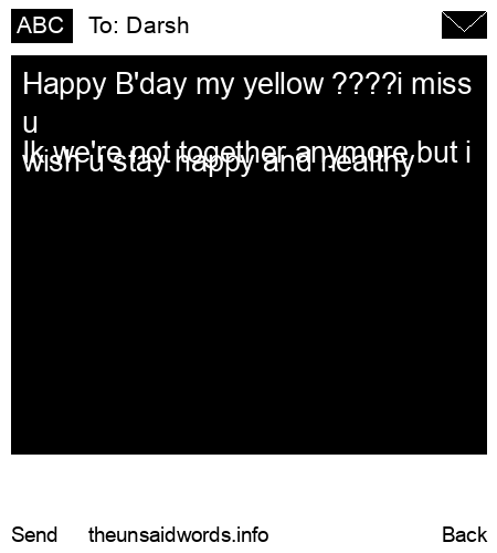 unsent message to Darsh