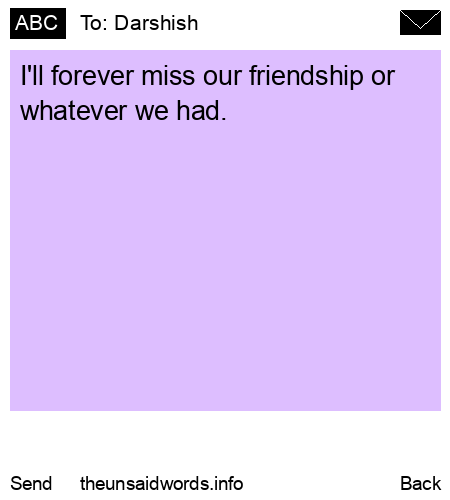 unsent message to Darshish