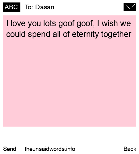 unsent message to Dasan