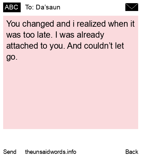 unsent message to Da’saun