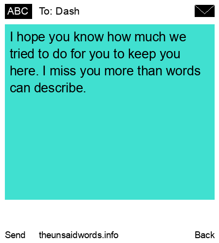 unsent message to Dash