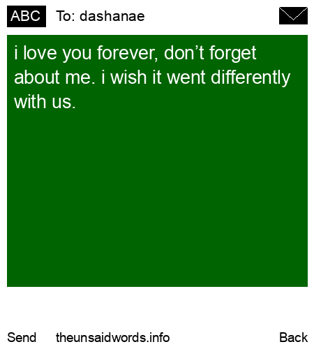 unsent message to dashanae