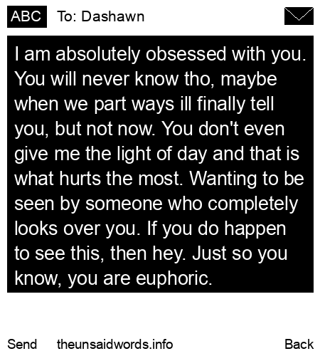 unsent message to Dashawn