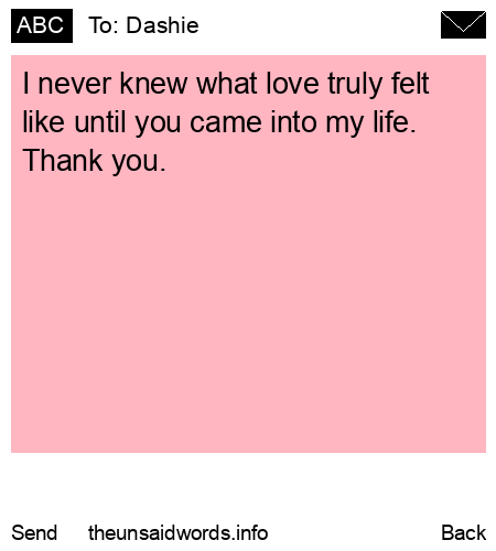 unsent message to Dashie