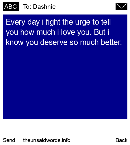 unsent message to Dashnie