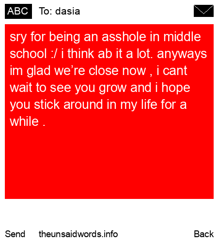 unsent message to dasia