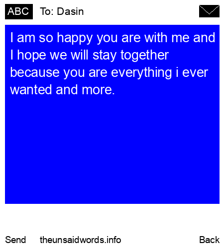 unsent message to Dasin