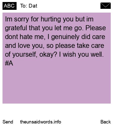 unsent message to Dat