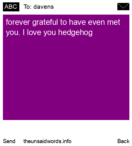 unsent message to davens