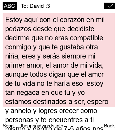 unsent message to David :3