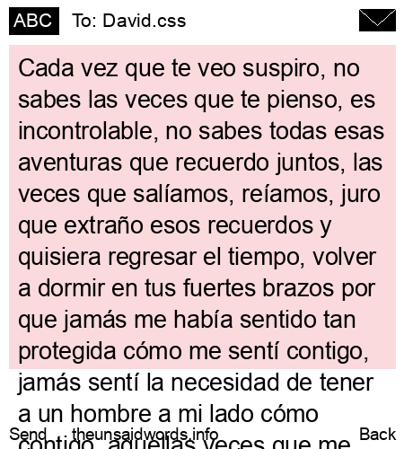 unsent message to David.css
