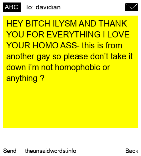 unsent message to davidian