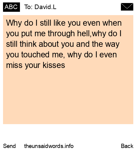 unsent message to David.L