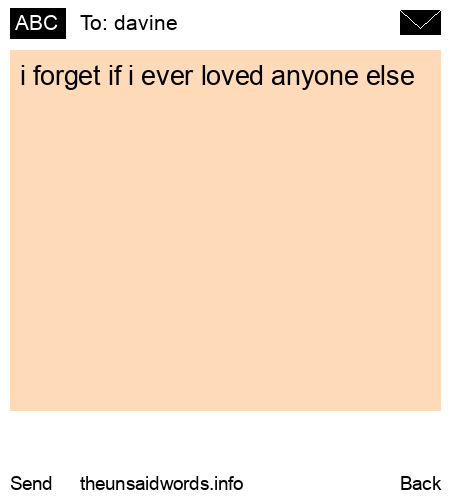 unsent message to davine