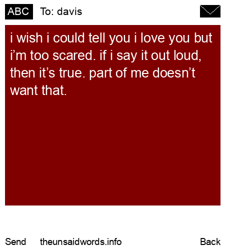 unsent message to davis