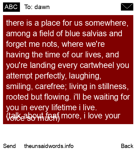 unsent message to dawn