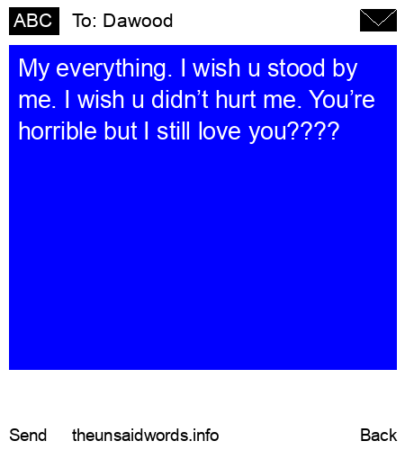 unsent message to Dawood