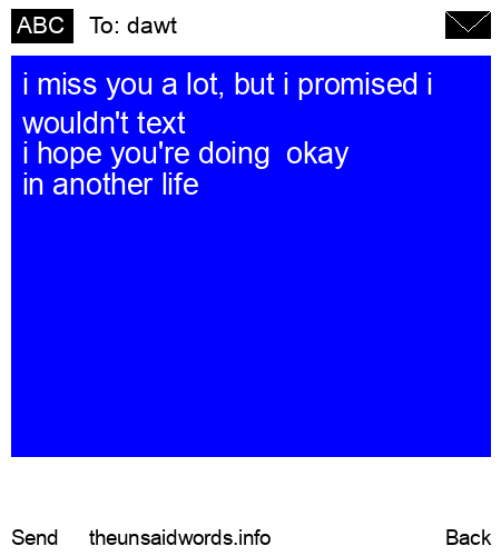 unsent message to dawt