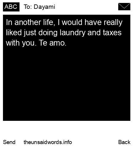 unsent message to Dayami